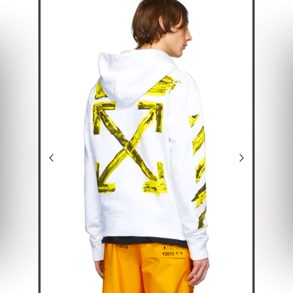 Off-White C/O Virgil Abloh Acrylic Arrows Hoodie New